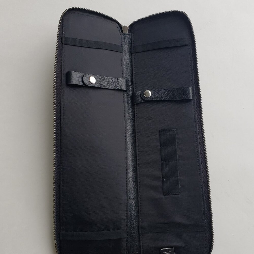 NWT sleek leather trim travel tie case - Picture 7 of 7